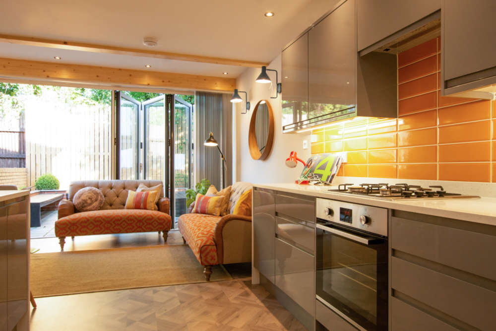 Beautifully designed open plan kitchen/living area