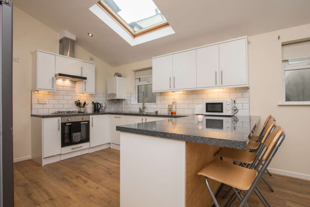 Modern kitchen with breakfast bar