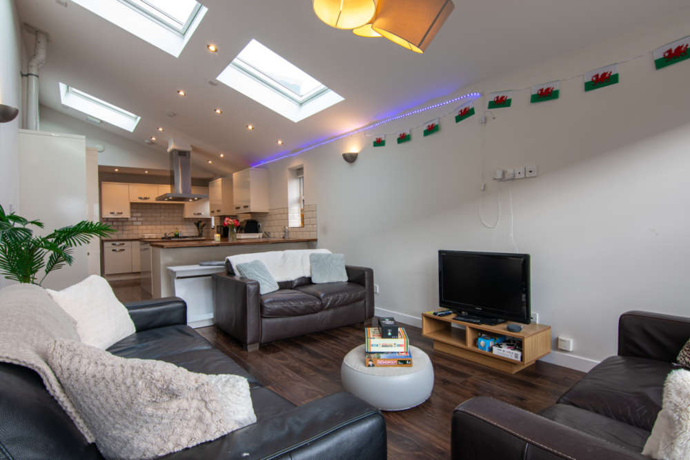 Spacious open plan living room