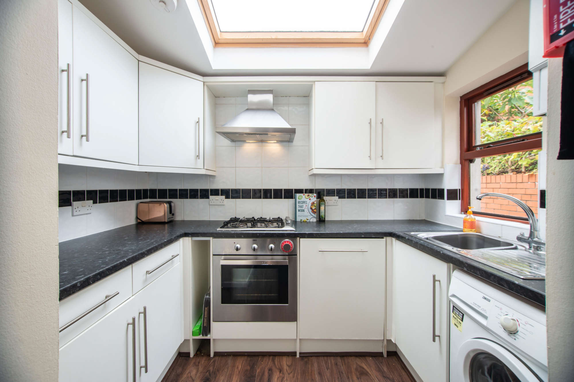 Modern kitchen with skylight