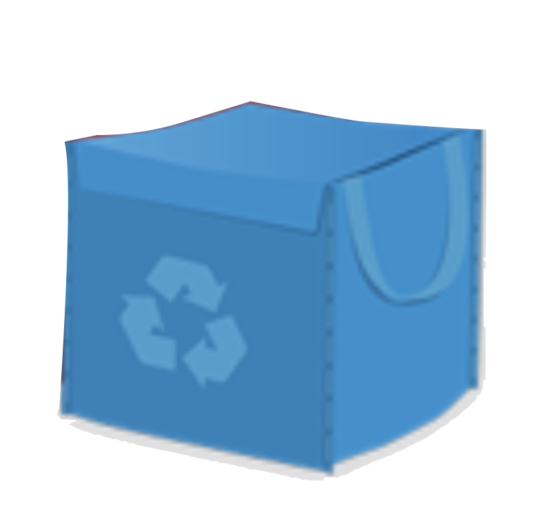Blue recycling sack