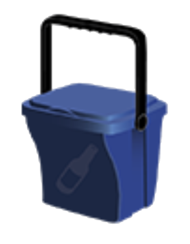 Glass recycling container