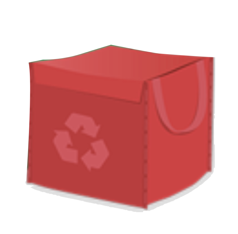 Red recycling sack